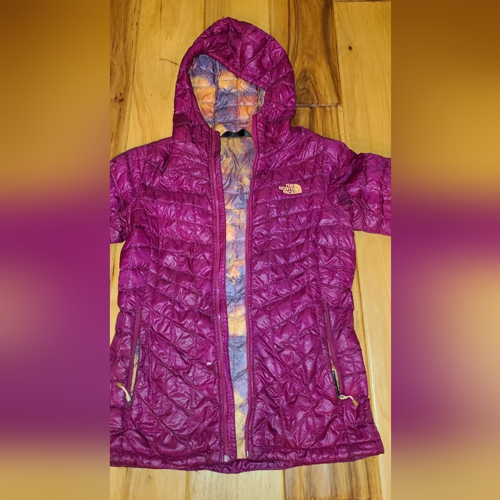 The North Face Pink Puffer Quilted Thermoball Jacket Coat Women XS